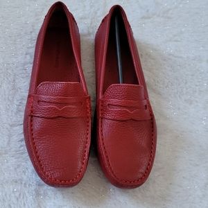 Saks 5th Avenue red driving shoes size 8